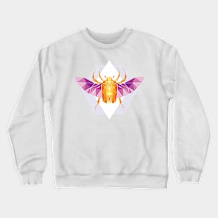 Bright low poly scarab Crewneck Sweatshirt